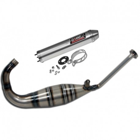 Ligne d'échappement avec silencieux ALUMINIUM pour Aprilia 125 - GIANNELLI GIA_PACK-53503HF+53510HF GIANNELLI