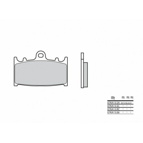 Plaquettes de frein avant ROUTE - Métal fritté - BREMBO 07KA13SA BREMBO s.p.a.