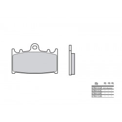 Plaquettes de frein avant ROUTE - Métal fritté - BREMBO 07KA13LA BREMBO s.p.a.