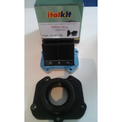 Kit admission 8 lamelles avec pipe inclinée TA.01.125.1 pour carburateur Ø 34 - Aprilia 125 - Rotax 122/123 - ITALKIT ITA_LC....