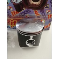 Piston coulé bi-segment Ø 56.985 mm - côte D - Kit 140 cm3 pour Aprilia 125 - moteur Rotax 122/123 - ITALKIT PI.01.58D.V2 / 4...