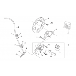 Etrier de frein arrière pour Aprilia 125 - 1995/2005 - APRILIA OEM APR_AP8133570  APRILIA OEM