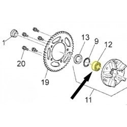 Roulement 6005-2RSH/C3 cage acier étanche - 25x47x12 - Aprilia 125 / Rotax 122/123 - SKF SKF_6005-2RSH/C3 SKF