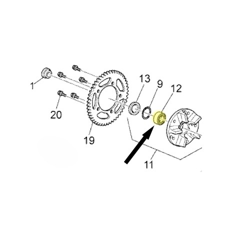 Roulement 6005-2RSH/C3 cage acier étanche - 25x47x12 - Aprilia 125 / Rotax 122/123 - SKF SKF_6005-2RSH/C3 SKF