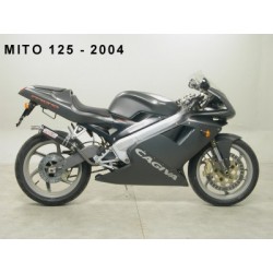 Ligne d'échappement avec Silencieux CARBONE pour Cagiva MITO 125 - GIANNELLI PACK-53606HF+53608HF GIANNELLI