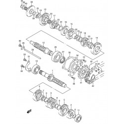 Circlip de boite de vitesse - Pièce d'origine pour Suzuki RGV 250 VJ22 - SUZUKI OEM SUZ_09380-25003-000 SUZUKI OEM