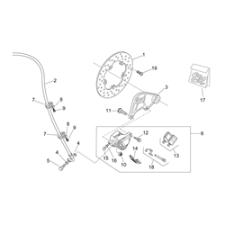 Kit de révision d'étrier de frein Arrière - Aprilia RS 125 - 1995/2005 - APRILIA OEM APR_AP8113122 APRILIA OEM