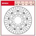 Disque de frein Avant - Rond / Flottant - 320 mm pour Honda VFR 1200 F/FD - TRW