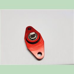 Platine de suppression de pompe à huile avec roulement - Anodisation ROUGE - Aprilia 125 - Rotax 122/123 - BC ENGINEERING