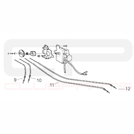 Câble de commande de valve d'échappement - Cylindre arrière (ouverture) pour Aprilia RS 250 - APRILIA OEM APR_AP8114303 APRIL...