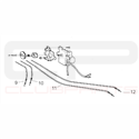 Câble de commande de valve d'échappement - Cylindre arrière (ouverture) pour Aprilia RS 250 - APRILIA OEM APR_AP8114303 APRIL...