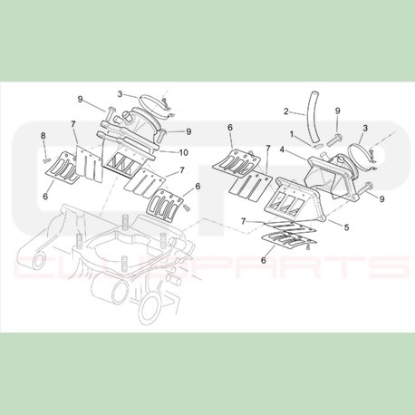 Lamelles butée métallique de boite à clapet pour Aprilia RS 250 Mk1 & Mk2 - Pièces d'origine APRILIA OEM