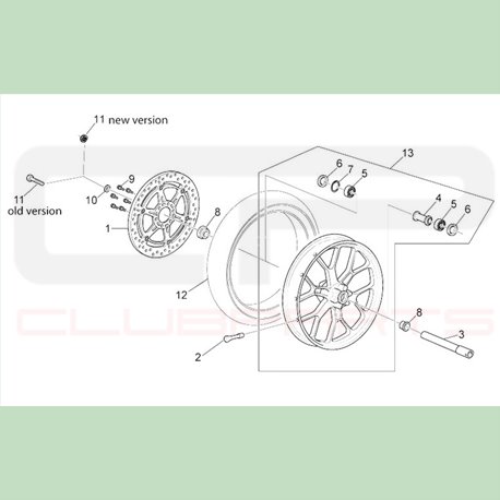 Entretoise de roue avant - Pièce d'origine APRILIA OEM