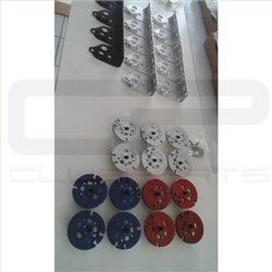 Paire de poulies de valves - Aluminium taillé masse anodisé NOIR - Aprilia RS 250 / Suzuki RGV 250 - BC ENGINEERING
