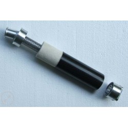 Silencieux Racing "Version courte" en Carbone avec embout inox pour 2 temps - TYGA TYG_EXSL-0065 TYGA