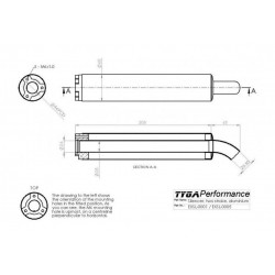 Silencieux Racing "Long" en Carbone pour 2 temps - TYGA TYG_EXSL-0003 TYGA