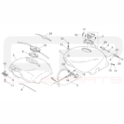 Béquille de réservoir Aprilia RS 125 - APRILIA OEM APR_AP8121324 APRILIA OEM