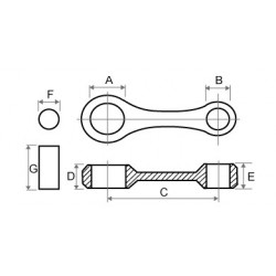 Kit bielles forgées Aprilia RS 250 / Suzuki RGV 250 VJ22 - ITALKIT ITA_BC.5109 ITALKIT