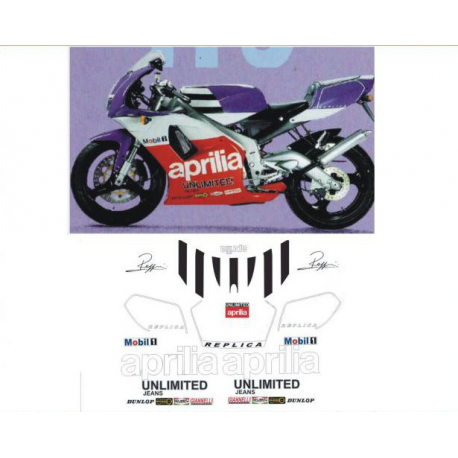 Kit adhésifs Aprilia RS 125 Extrema - 1992 - Reggiani Replica ADH_APR.RS125EXT-REG92 CLUBPARTS