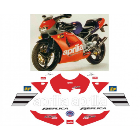 Kit adhésifs Aprilia RS 125 - 1995 - Reggiani Replica ADH_APR.RS125-REG95 CLUBPARTS
