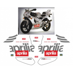 Kit adhésifs Aprilia RS 125 - 1996 - Romboni Grey Replica ADH_APR.RS125-ROMBONI-GREY/96 CLUBPARTS