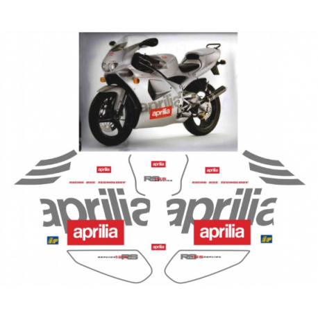 Kit adhésifs Aprilia RS 125 - 1996 - Romboni Grey Replica ADH_APR.RS125-ROMBONI-GREY/96 CLUBPARTS