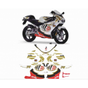 Kit adhésifs Aprilia RS 125 - 2005 - Poggiali White Replica ADH_APR.RS125-POG/05W CLUBPARTS