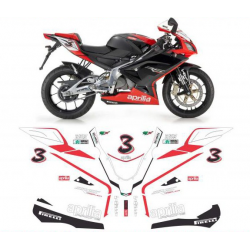 Kit adhésifs Aprilia RS 125 - 2010 - Biaggi Replica ADH_APR.RS125-BIAGGI/10 CLUBPARTS